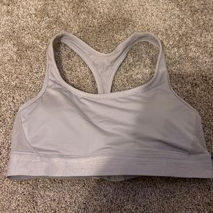 Clasped, racerback sports bra